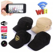 无线wifi高清隐形远程帽子摄像机